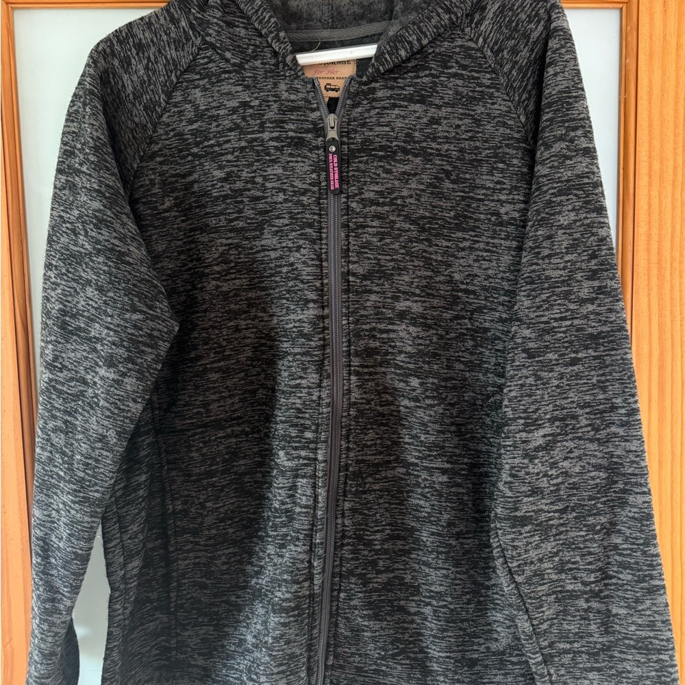 Women Gray Zip-Up Hoodie